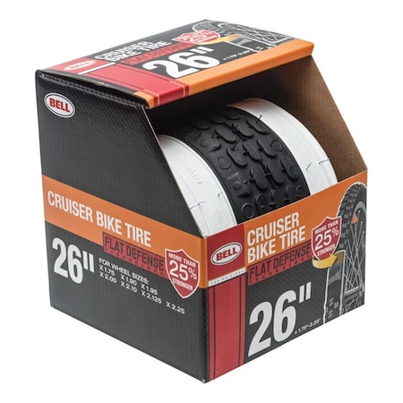 Bell Sports 7014615 26 in. Glide Cruiser Whitewall Bike Tire 8387763